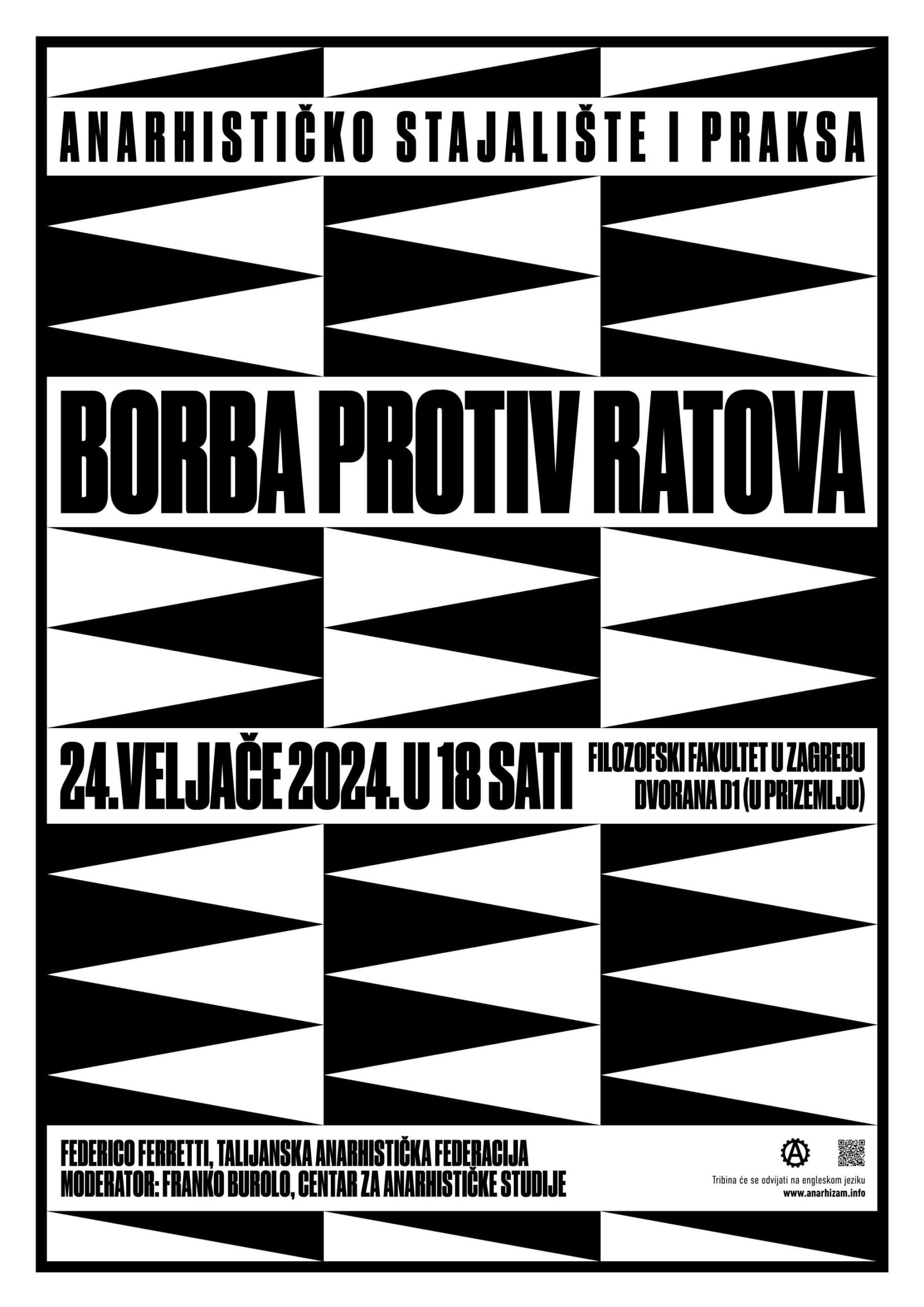 tribina: Borba protiv Ratova – anarhističko stajalište i praksa